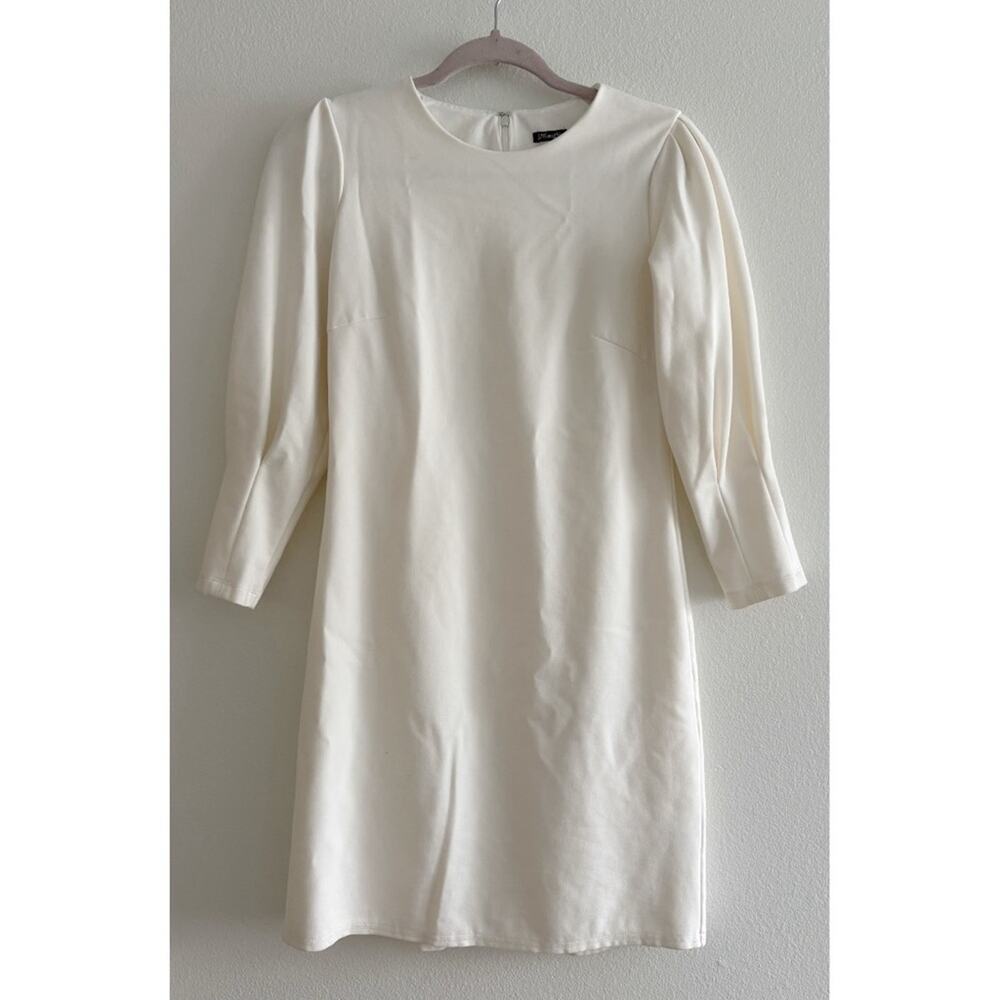 J. McLaughlin White Long Sleeve Ezra Dress XS